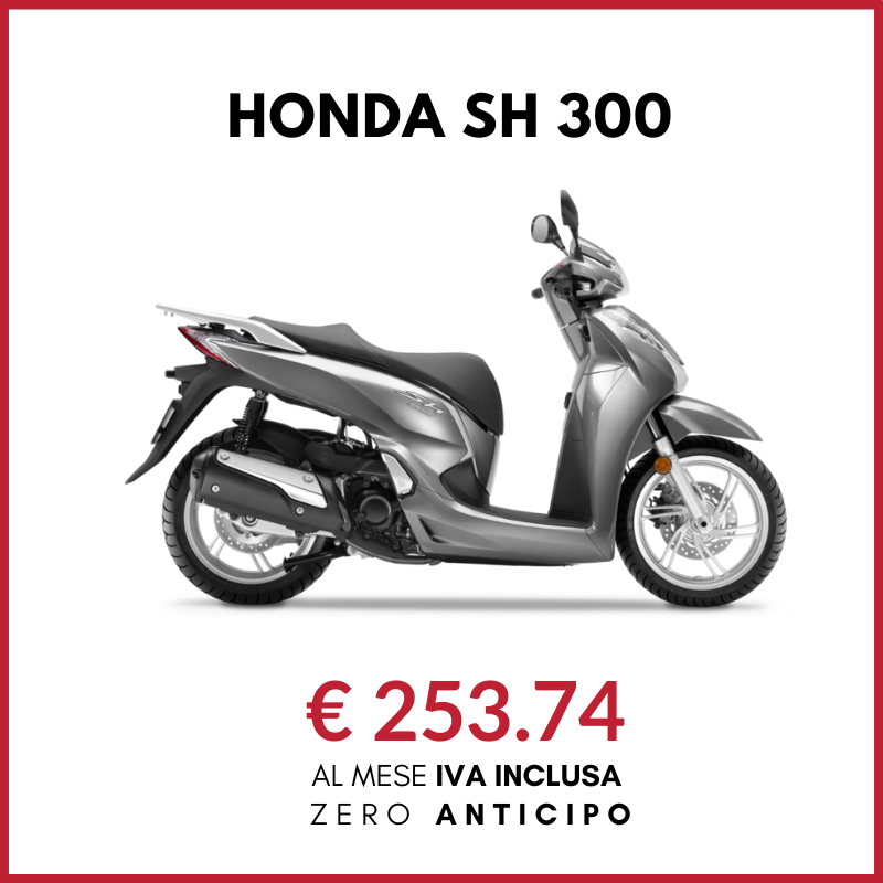 Noleggio a lungo termine - HONDA SH 300 ABS BAULETTO KEYLESS E PARABREZZA  Motociclo (Euro 4) - Keep Renting